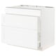 SEKTION / MAXIMERA Gabinete bajo freg/clas rsds/3 frnt, blanco Enköping/blanco efecto madera, 36x24x30 "