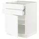 SEKTION / MAXIMERA Gabinete bajo+puerta/2 cajones, blanco Enköping/blanco efecto madera, 24x24x30 "