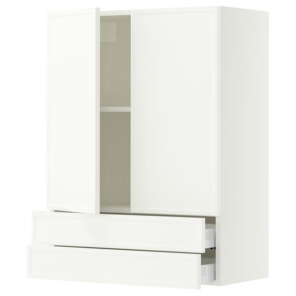 SEKTION / MAXIMERA Gabinete pared+2 puertas/2 cajones, blanco/Aspudden blanco mate, 30x15x40 "