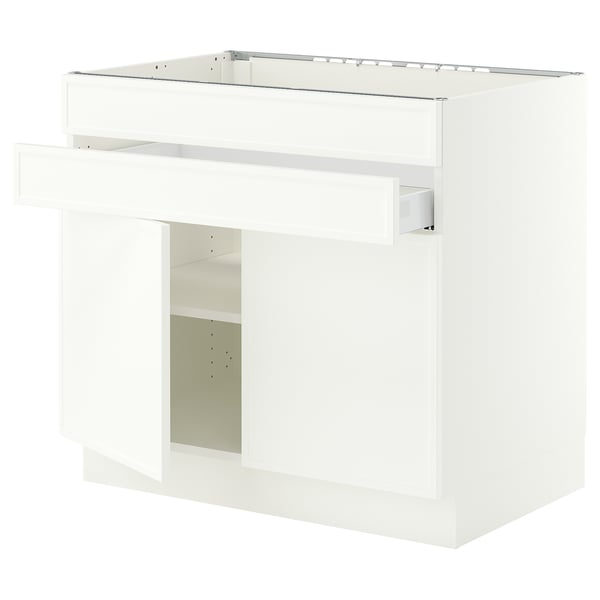 SEKTION / MAXIMERA Gbn bajo estufa/2puertas/2frnt/1cjn, blanco/Aspudden blanco mate, 36x24x30 "