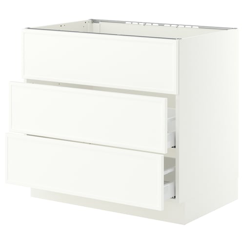 SEKTION / MAXIMERA Gbn bajo estufa/extractor int+cajón, blanco/Aspudden blanco mate, 36x24x30 "