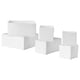 SKUBB Caja, juego de 6, blanco