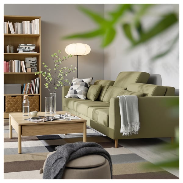 SLATORP Sofá, Vissle amarillo-verde