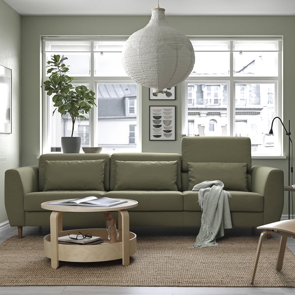 SLATORP Sofá, Vissle amarillo-verde