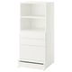 SMÅSTAD / UPPFÖRA Librero, blanco blanco/+3 cajones, 23 5/8x25 5/8x53 1/2 "