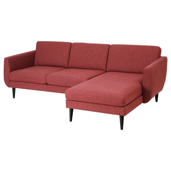 SMEDSTORP Módulo seccional, 4 plazas, Lejde rojo/marrón/negro