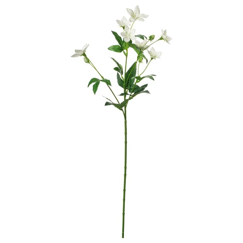 SMYCKA Flor artificial, interior/exterior Lisianthus/blanco, 23 ½ "
