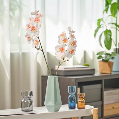 SMYCKA Flor artificial, interior/exterior/Orquídea blanco, 23 ½ "
