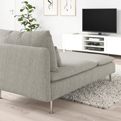 SÖDERHAMN Chaise longue, Viarp beige/marrón