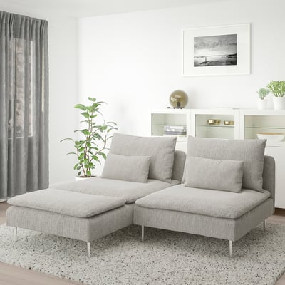 SÖDERHAMN Sofá de 2 plazas, +chaise longue/Viarp beige/marrón
