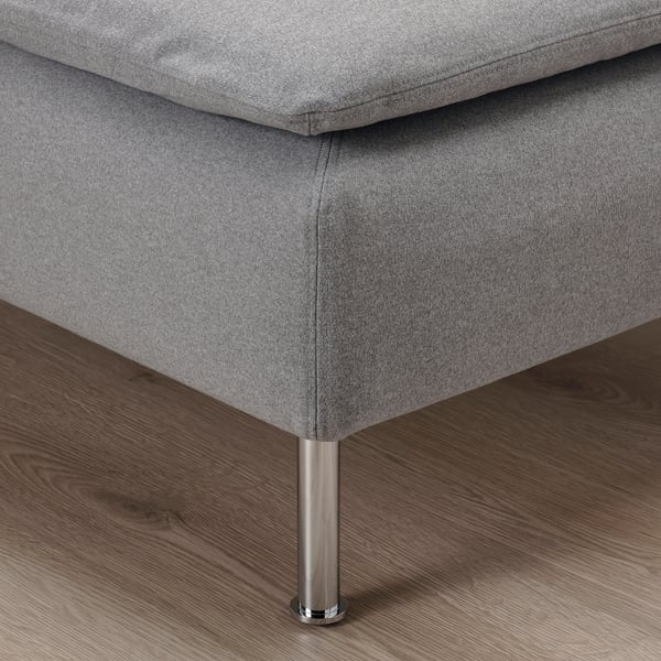 SÖDERHAMN Sofá esquinero, 6 plazas, Tonerud gris