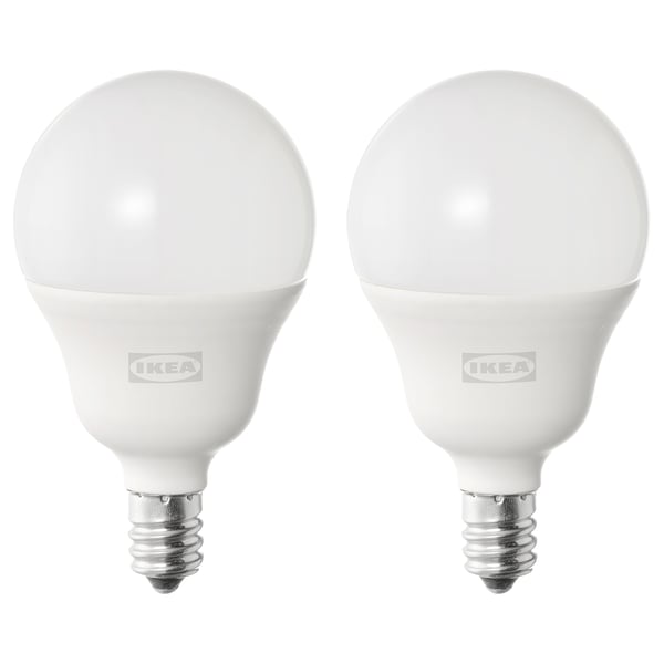 SOLHETTA Bombilla LED E12 450 lúmenes, globo ópalo, 5000 K