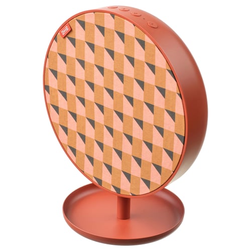 SOLSKYDD Bocina portátil Bluetooth, naranja, 8 "