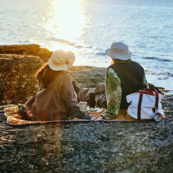 SOLUPPGÅNG Manta para picnic, marrón, 51 ¼x67 "