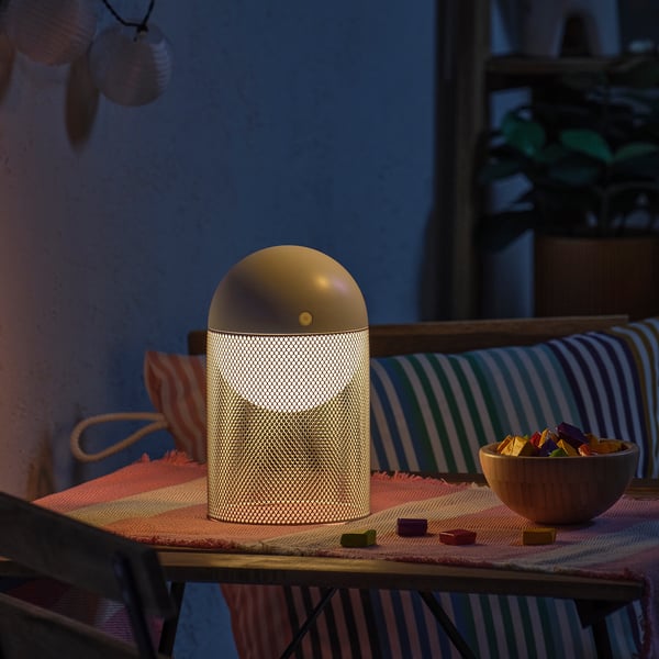 SOLVINDEN Iluminación decorativa LED, funciona con pilas globo/malla blanco