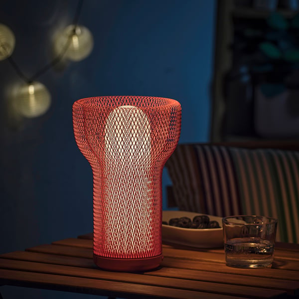 SOLVINDEN Iluminación decorativa LED, funciona con pilas malla/exterior rosado