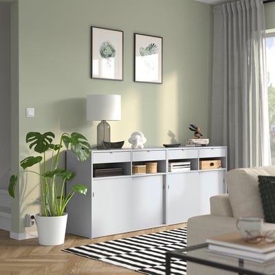 SPIKSMED Combinación de almacenaje, gris claro, 76 3/4x15 3/4x31 1/4 "