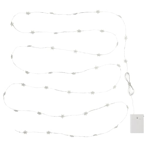 STRÅLA Cadena de iluminación LED, funciona con pilas estrella