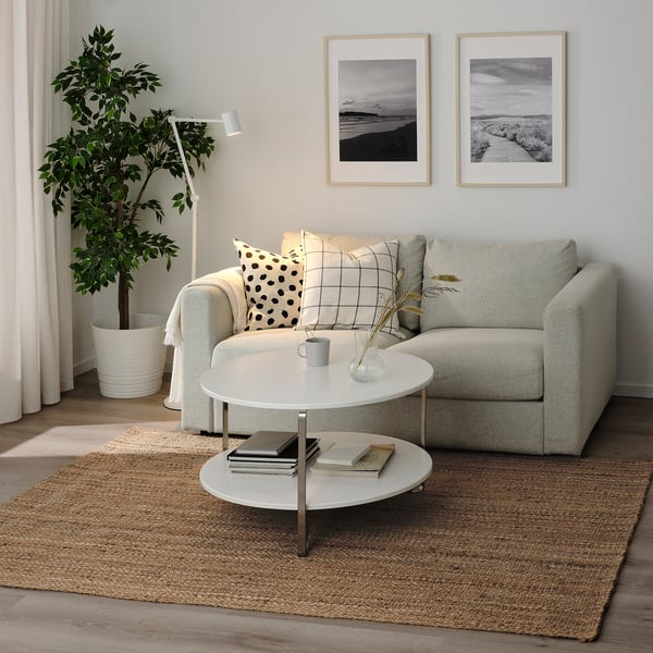 STRÖG Alfombra, lisa, natural, 5 ' 1 "x7 ' 3 "