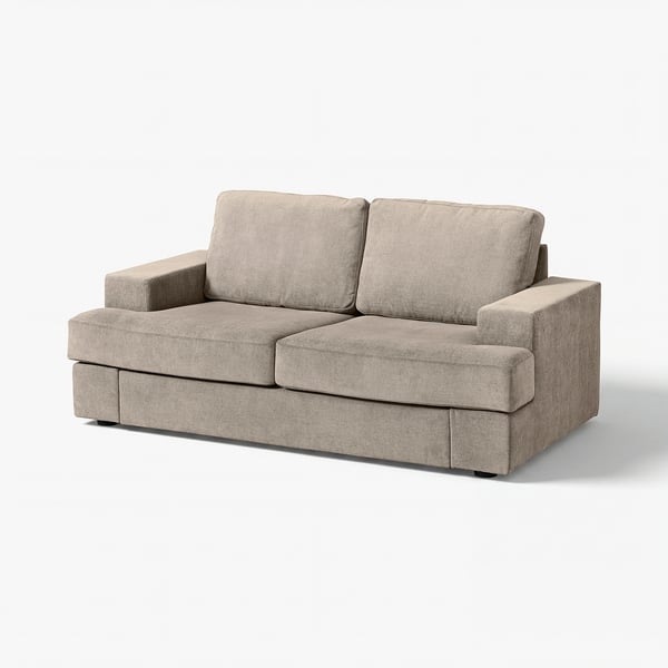 SUNDBRON Sofá de 2 plazas, Johanneshov marrón-beige