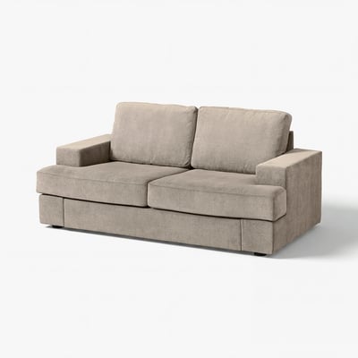 SUNDBRON Sofá de 2 plazas, Johanneshov marrón-beige