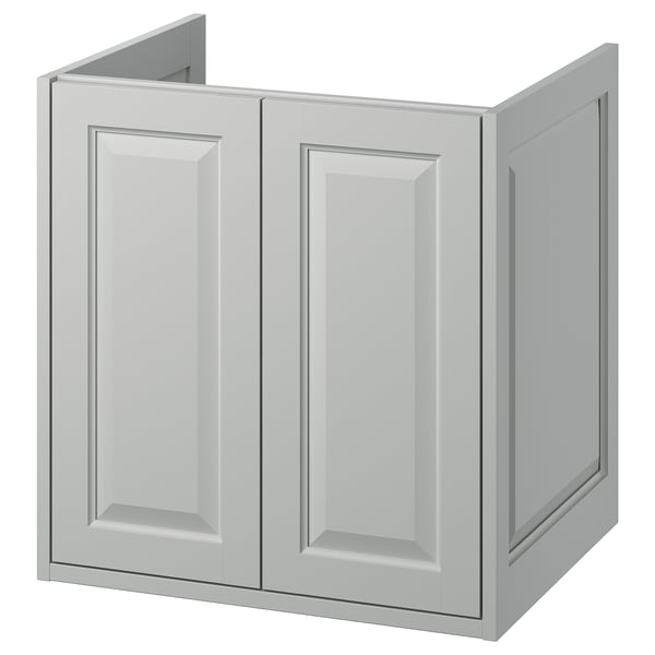 TÄNNFORSEN Mueble para baño+puertas, gris claro, 24x21x25 1/8 "