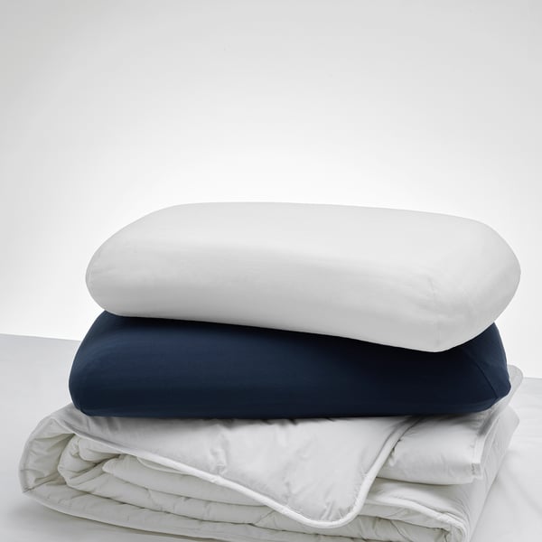 TÖCKENFLY Funda para almohada ergonómica, blanco, 11x17 "