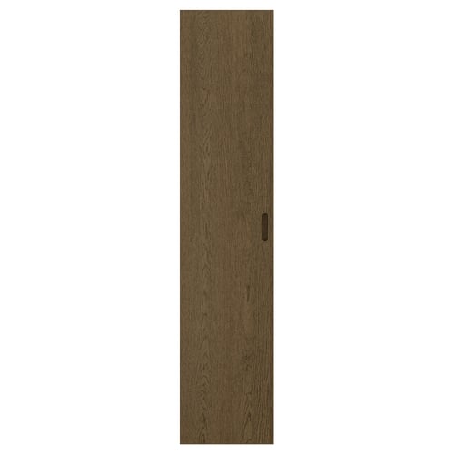 TONSTAD Puerta, marrón chapa de roble teñida, 19 1/2x90 3/8 "