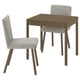 TONSTAD / TONSTAD Mesa y 2 sillas, marrón chapa de roble/Viarp beige/marrón efecto de roble en marrón, 31 1/2/47 1/4x27 1/2 "