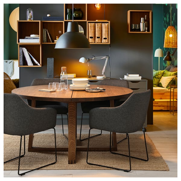 TOSSBERG Silla, metal negro/Gunnared gris oscuro