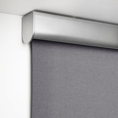 TRETUR Persiana enrollable opaca, gris claro, 30x76 ¾ "