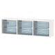 TROFAST Almacenamiento de pared, blanco/gris-azul, 39x8 1/4x11 3/4 "
