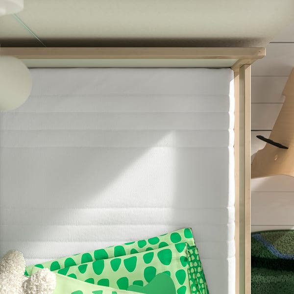 UNDERLIG Colchón espuma cama jóvenes, blanco, 27 1/2x63 "