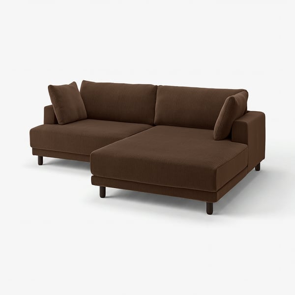 UPPÅKRA Módulo seccional, 3 plazas, con chaise longue, drcha/Samsala marrón oscuro