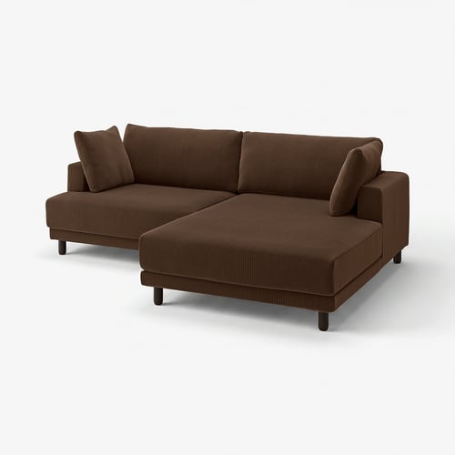 UPPÅKRA Módulo seccional, 3 plazas, con chaise longue, drcha/Samsala marrón oscuro