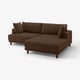 UPPÅKRA Módulo seccional, 3 plazas, con chaise longue, drcha/Samsala marrón oscuro
