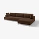 UPPÅKRA Sofá modular 4.5 plazas, con chaise longue, drcha/Samsala marrón oscuro