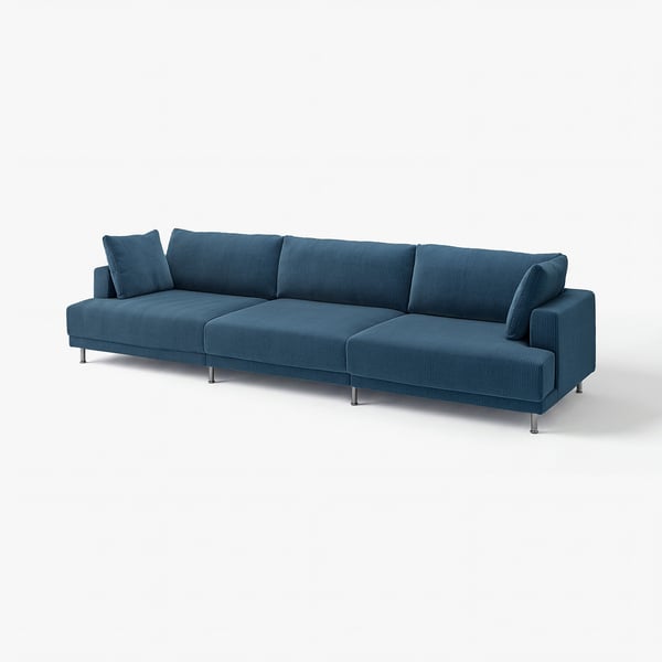 UPPÅKRA Sofá modular 4.5 plazas, Samsala azul oscuro