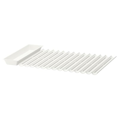 UPPDATERA Bandeja utensilios/7 especieros, blanco, 33x19 1/2 "