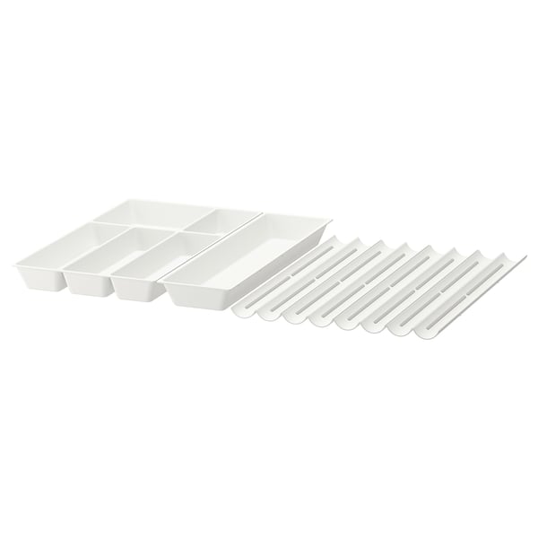 UPPDATERA Bandejas cubiertos+uten/4especieros, blanco, 33x19 1/2 "
