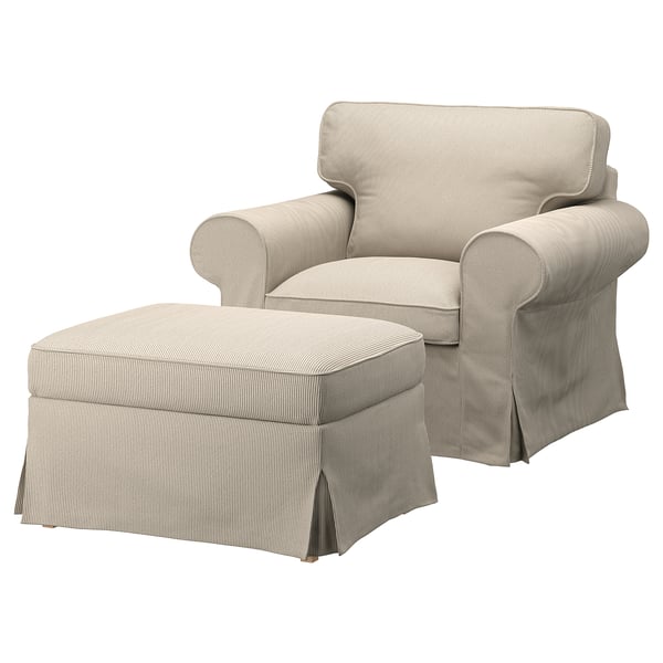 UPPLAND Sillón y reposapiés, Kelinge beige