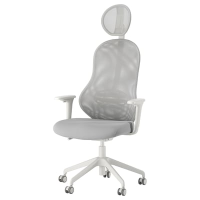 UTKLASSNING Sillón para gaming, Gräsnäs gris/blanco