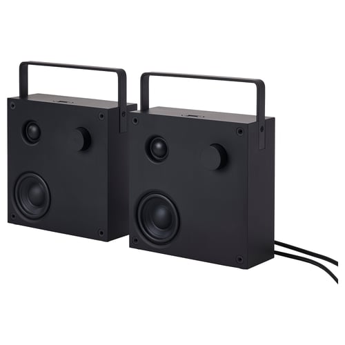 VAPPEBY Bocinas Bluetooth, negro/juego de 2 Gen 3, 8x8 "