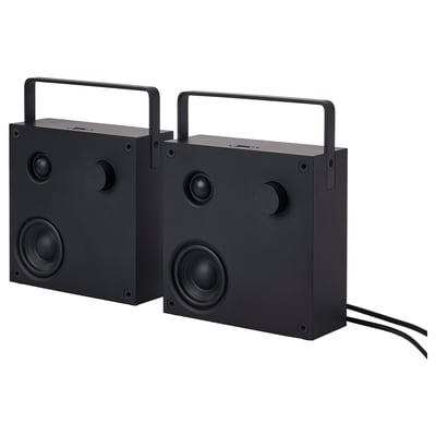 VAPPEBY Bocinas Bluetooth, negro/juego de 2 Gen 3, 8x8 "