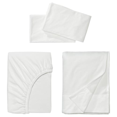 VÅRVIAL Juego de sábanas, blanco, Tamaño queen