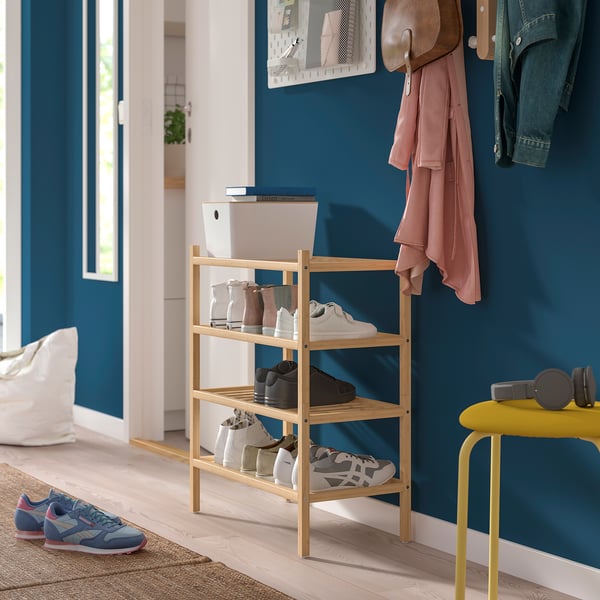 VASSKÄR Muebles para pasillos, juego de 2, bambú