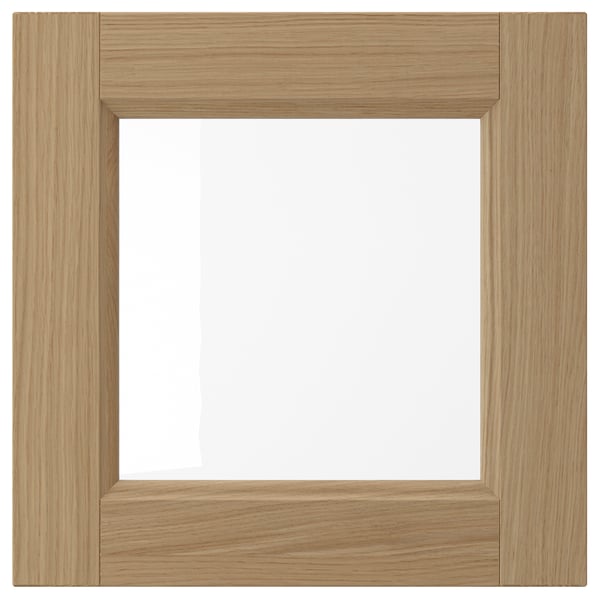 VEDHAMN Puerta de vidrio, roble, 15x15 "