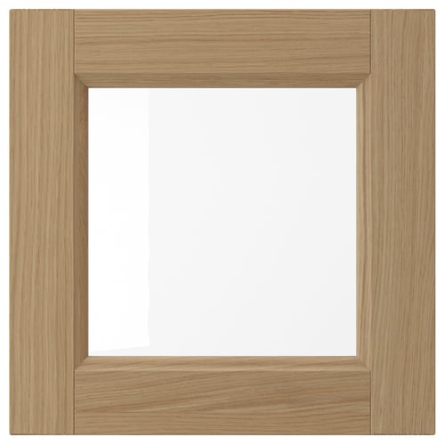 VEDHAMN Puerta de vidrio, roble, 15x15 "