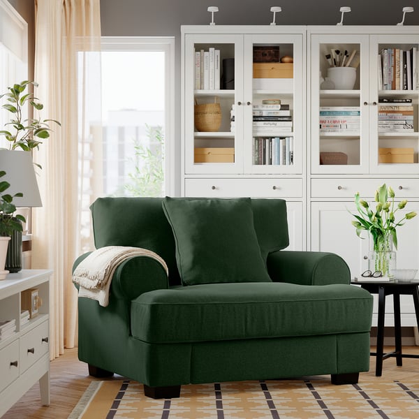 VENNGARN Sillón de 1.5 plazas, Johanneshov verde oscuro