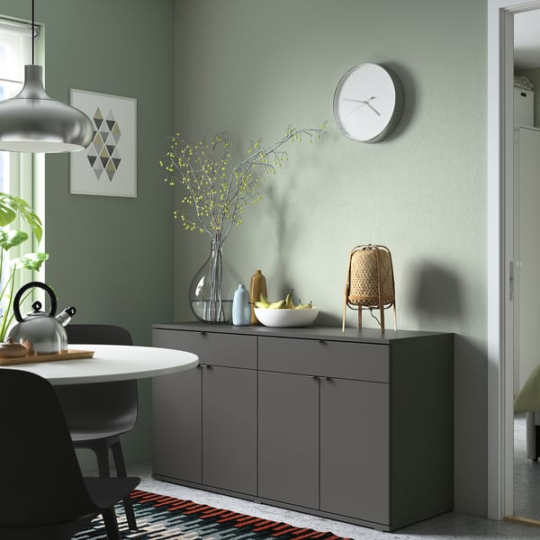 VIHALS Bufetera, gris oscuro, 55 1/8x18 1/2x29 1/2 "